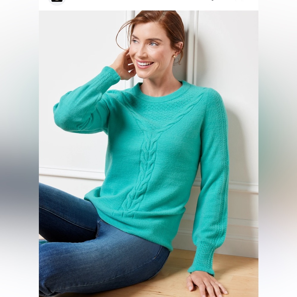Talbots cable knit crewneck sweater-‎ worn a few times